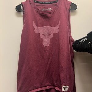 Under Armour Maroon Bull Graphic Tank